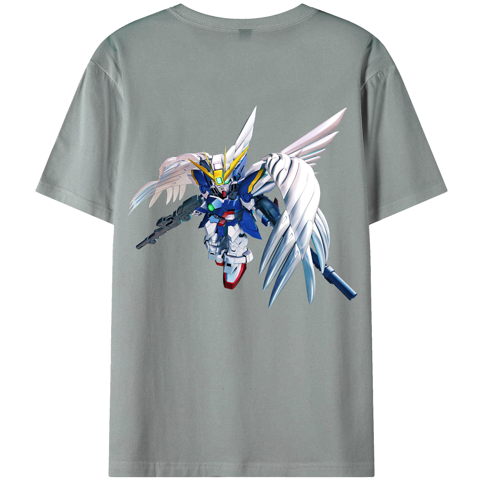 （画像用） 機動戦士ガンダム Mobile Suit Gundam 綿100％ メンズ半袖Tシャツ（バックプリント） 通気性